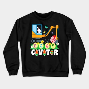 Easter Egg Hunt Toddlers Eggs Cavator Crewneck Sweatshirt